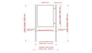 Frame for single-wing gate 1000x1200mm steel_2