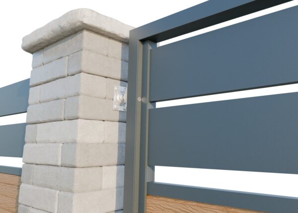 Frame for single-wing gate 1000x1500mm aluminum_4