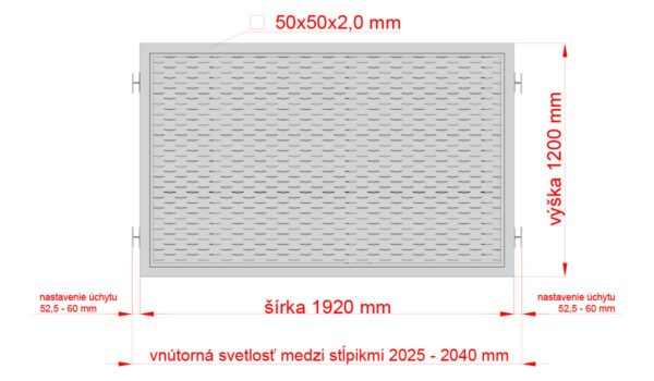 Aluminium Fence panel 2000x1200mm expanded metal_6