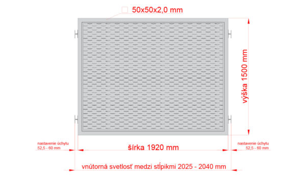 Aluminium Fence panel 2000x1500mm expanded metal_6