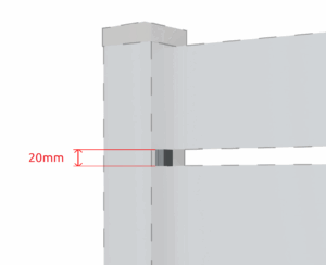 Aluminium distance bar 20mm anthracite_2
