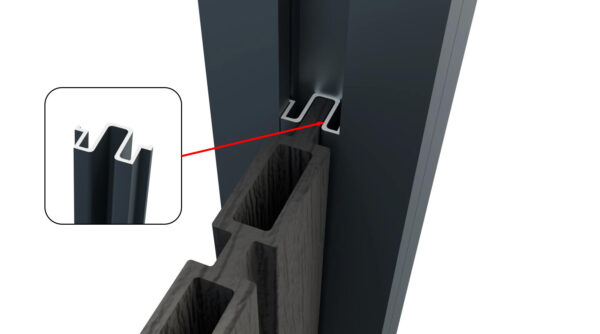 Aluminum strip for vertical installation 1738mm groove anthracite_2