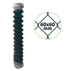 Chain-link fence ZnPVC 60x60mm 1