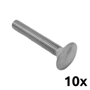Cup head square neck bolt M6x20 DIN603F A2 10pcs/pack_1