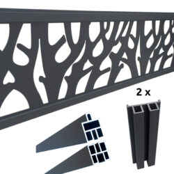 Decorative panel Strom 1830x250mm anthracite_1