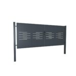 Design double gate LINE 3800x1500mm with posts anthracite matt_1