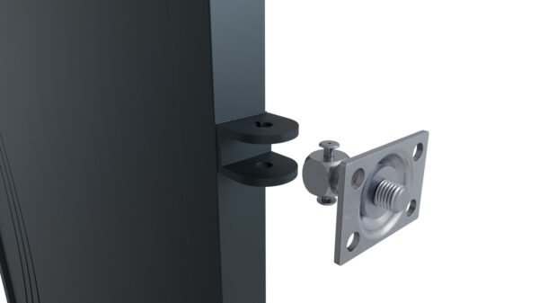 Design single gate HALEN 1000x1200mm with posts black matt_2