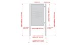 Design single gate LINE 1000x1500mm with posts black matt_2