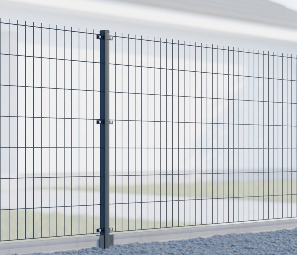 Fence post 60x40mm ZnPVC 1400mm 1.5mm anthracite_2