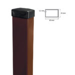 Fence post 60x40mm ZnPVC 2200mm 1