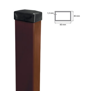 Fence post 60x40mm ZnPVC 2500mm 1