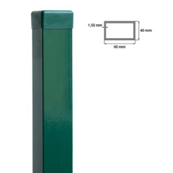 Fence post 60x40mm ZnPVC 3000mm green_1