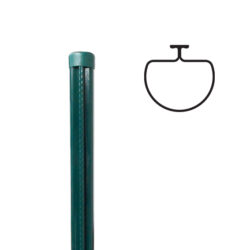 Fence post Universal D48mm ZnPVC 1700mm green_1