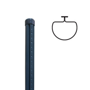 Fence post Universal D48mm ZnPVC 2000mm anthracite_1