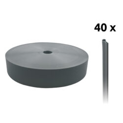 Fence strip PVC grey