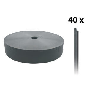 Fence strip PVC grey