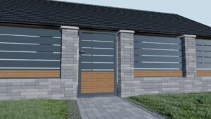 Frame for single-wing gate 1000x1800mm aluminum_2