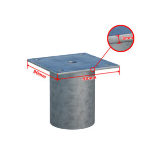 Ground screw extension Zn 90x90x60mm_2