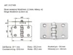 Hinge 90x60mm t3mm A2_2