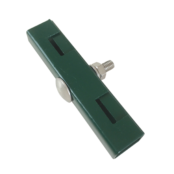 Joining clip for weldmesh 2D panel ZnPVC green_1