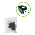 Mesh panel fixing clip ZnPVC green 10pcs_1
