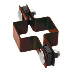 Middle clamp ZnPVC 60x40mm brown_1