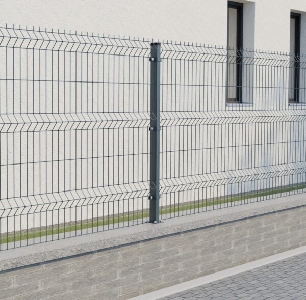 Post 60x40mm with base ZnPVC 1600mm anthracite_3