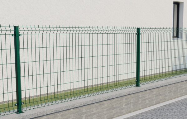 Post 60x40mm with base ZnPVC 2000mm green_3