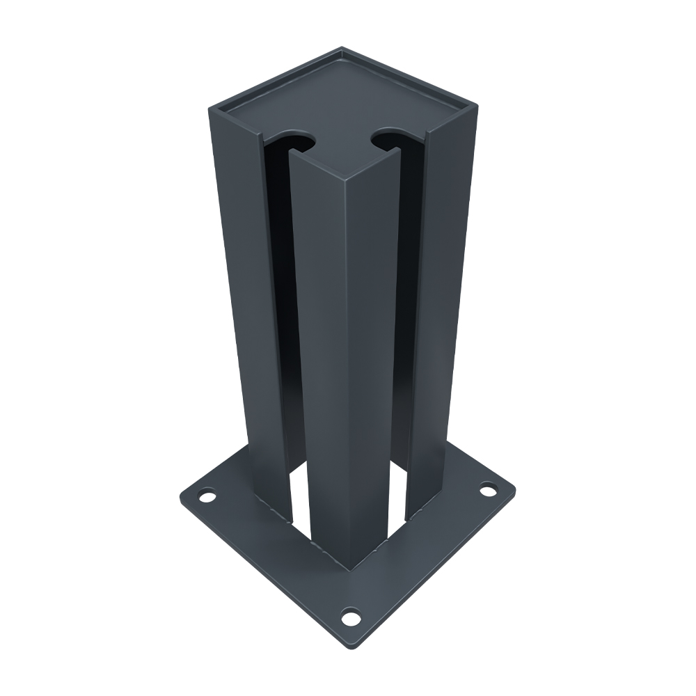 Post base ZnPVC 100x100mm anthracite_1 Post base ZnPVC 100x100mm anthracite_1