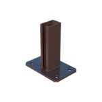 Post base ZnPVC 40x60mm brown_1