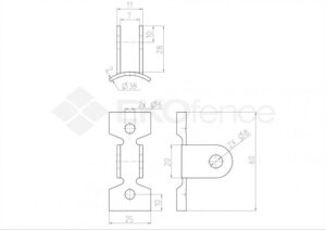 Post mounting bracket ZnPVC anthracite_2