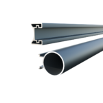 Profiles set for fence installation with adjustable angle