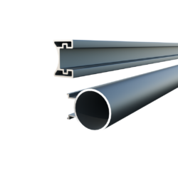 Profiles set for fence installation with adjustable angle