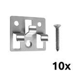 Stainless steel WPC board clamp with screw - 10pcs_1