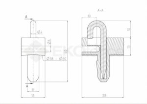 Tension wire holder with hook PE green 10pcs_2