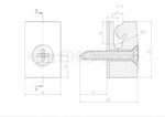 Tension wire holder with screw PE black 10pcs_2