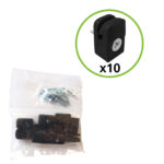 Tension wire holder with screw PE black 10pcs_1