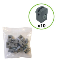 Tension wire holder with screw PE gray 10pcs_1