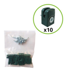 Tension wire holder with screw PE green 10pcs_1