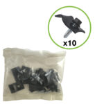 Tension wire holder with screw ZnPVC anthracit 10p_1