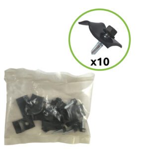 Tension wire holder with screw ZnPVC anthracit 10p_1