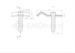 Tension wire holder with screw ZnPVC green 10pcs_2