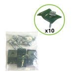 Tension wire holder with screw ZnPVC green 10pcs_1