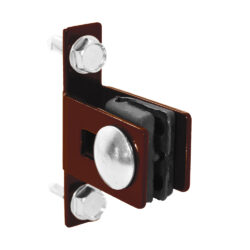 Universal fence bracket ZnPVC brown_1