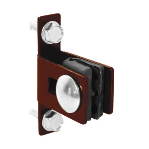 Universal fence bracket ZnPVC brown_1