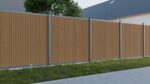 WPC fence set VERTIKAL with post 1850mm AURORA brown_2