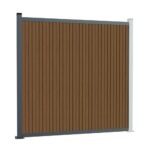 WPC fence set VERTIKAL with post 1850mm AURORA brown_1