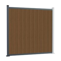 WPC fence set VERTIKAL with post 1850mm AURORA brown_1