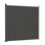WPC fence set VERTIKAL with post 1850mm AURORA grey_1