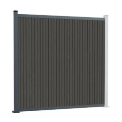 WPC fence set VERTIKAL with post 1850mm AURORA grey_1